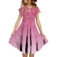 thumbnail image 1 of Robe Fille Robe Décontractée Robe d'Anniversaire Fille Robes Soleil Fille Robe Chic Vêtements d'Été Fillette 10-11 Ans Mode Fille, 1 of 7