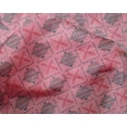 thumbnail image 4 of oneOone Silk Tabby Fabric Leaves & Geometric Block Printed Craft Fabric BTY 42 Inch Wide, 4 of 4