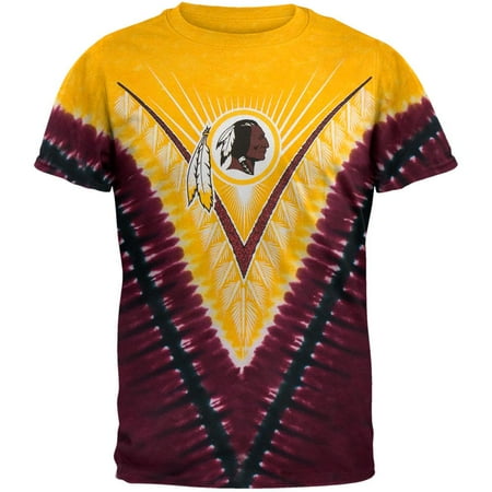- Washington Redskins - Logo V-Dye Tie Dye T-Shirt