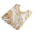 thumbnail image 3 of RMDQTR 16" × 24" Rectangle Shape Bathroom Rugs Plush Toilet Base Mat Soft Rugs Non Slip Absorbent Golden Curved Marble, 3 of 9