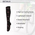 thumbnail image 4 of Calcetines de ciclismo Unique Bargains, transpirables, moldeadores, absorbentes de sudor, calcetines para bicicleta al aire libre, rojo y negro, tamaño M, neutros y universales, 4 of 7