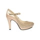 thumbnail image 2 of ZAPATILLAS TACONES VESTIR LEON MUJER DAMA ORO GLITTER 9626 Leon 9626, 2 of 3