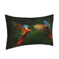 thumbnail image 2 of Naloa Hybrid Parrot in the Forest Pillowcase, Throw Pillowcase, Wrinkle-Free, Stain-Resistant with Hidden Zipper for Bedroom Sofa - 16"x24", 2 of 9