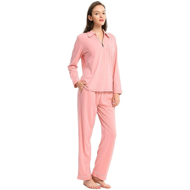 Femofit Pajamas for Women 100% Cotton Pajamas Set, Long Sleeve