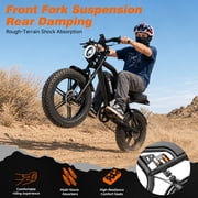 1500W Peak Electric Bike for Adults, 48V 15Ah Battery, 32MPH Fat Tire E-Mountain Bike, 20x4.0 Snow Tire, Dual Suspension, 7-Speed, UL2849