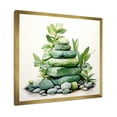 thumbnail image 2 of Designart "Tranquil Sage Spiritual Stones in Green III" Spiritual Framed Wall Art Decor - Global Green Spiritual Stone Entryway Framed Wall Art, 2 of 6