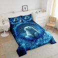thumbnail image 4 of Seal Comforter Set Dream Catcher Quilt Bed Set,Blue Rose Flowers Feather Bedding Sets Full,Nautical Sea Animals Duvet Insert,Exotic Bohemian Decor, 4 of 7