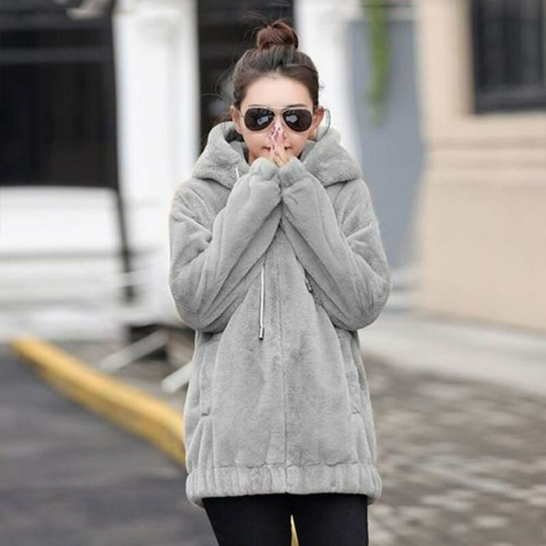 Rabbit store fur hoodie