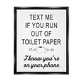 thumbnail image 2 of Stupell Industries No Toilet Paper Humorous Bathroom Fancy Lettering Graphic Art Luster Gray Floating Framed Canvas Print Wall Art, Design by Lettered and Lined, 2 of 5