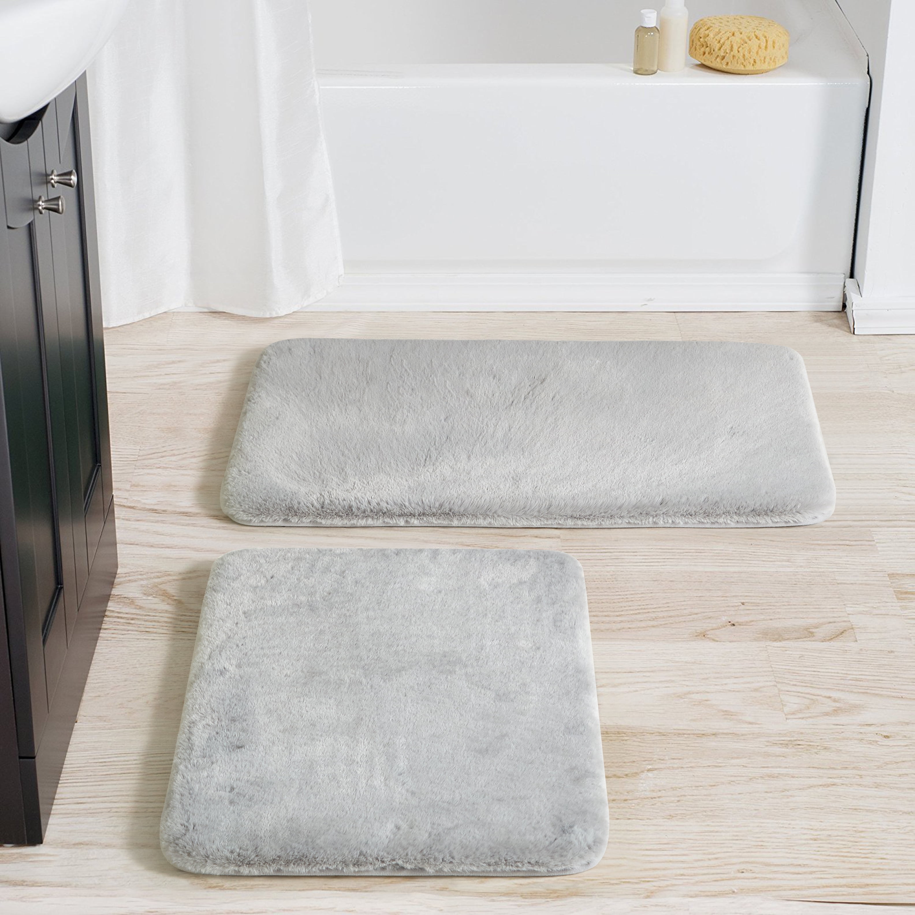 Bath Rug Set 100% Cotton Floor Tub Soft Plush Gift Toilet Bathroom Carpet Mats 