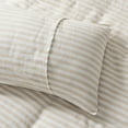 thumbnail image 6 of Peace Nest 2 Pieces 100% Flax Linen Stripe Printed Breathable & Moisture-Wicking Duvet Cover Set, Yellow/White, Full/Queen, 6 of 7