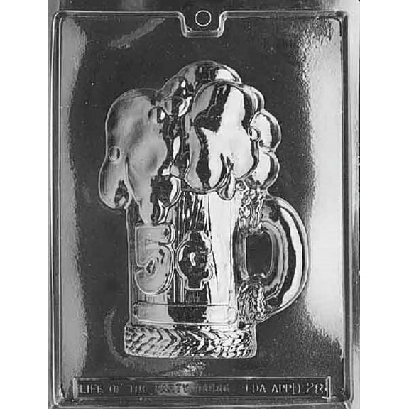 Grandmama's Goodies D028 5 Cent Beer Mug Chocolate Candy Soap Mold with Exclusive Molding Instructions
