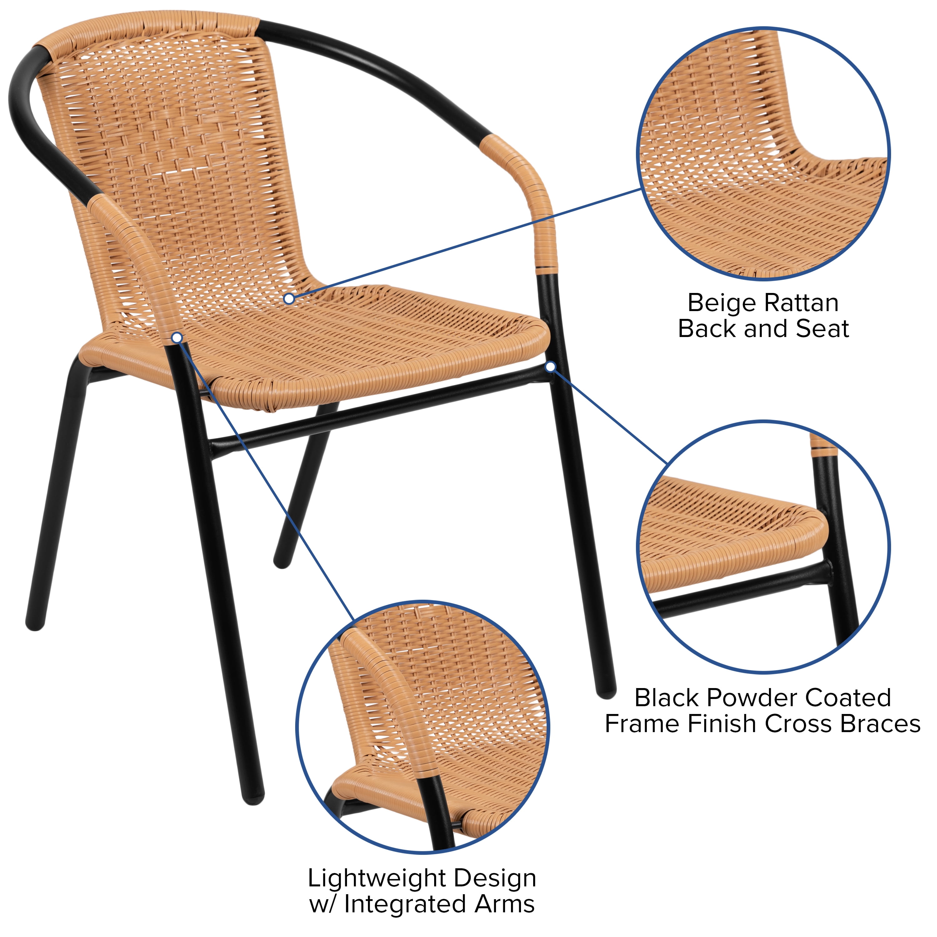 pineville rattan patio dining chair