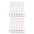 thumbnail image 3 of mmirethe 6pack/lot Swirl Pendant For Graduation Celebration Exquisite Craft Wide Application Birthday Star Spiral Pendant PVC Rose Purple 2Set, 3 of 5