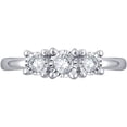 thumbnail image 4 of Arista 1/4 ct Round White Diamond White 3-Stone Engagement Ring in Sterling Silver (I-J, I2-I3), 4 of 5