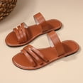 thumbnail image 4 of Censtreet Women's Flat Sandals Fashion Slides With Soft Leather Slippers for Summer, 4 of 9