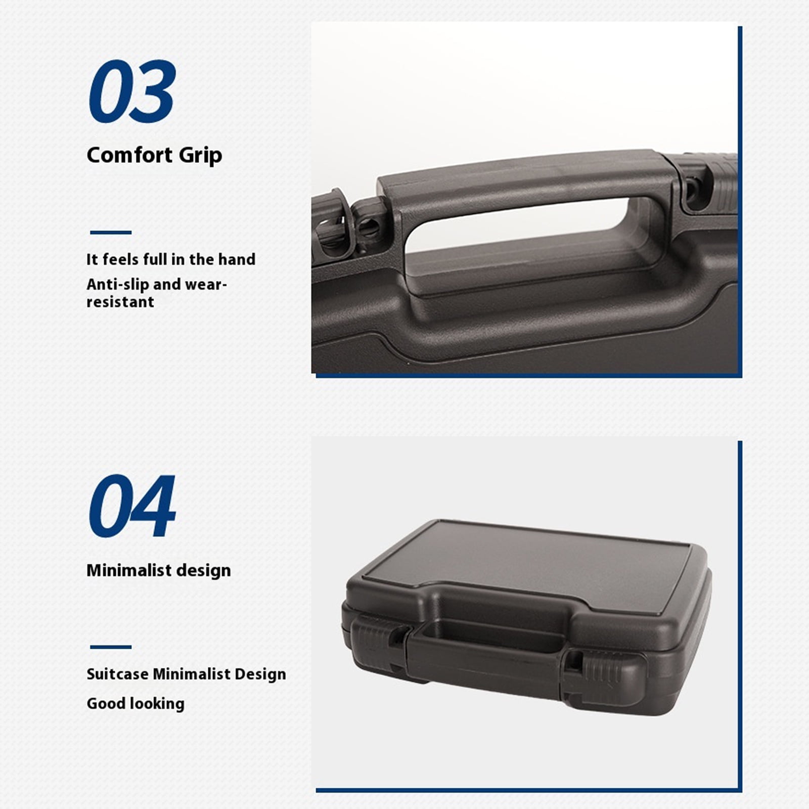 Heavy Duty Engineering PP Tool Organizers Compact Portable Design Tool Box Hard Carrying Case For Mechanics And DIYer