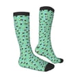 thumbnail image 3 of Picia Women Crew Soft Moisture-wicking Socks Alphabet And Panda Pattern Design Cotton Socks, One Size fit All, 3 of 9
