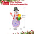 thumbnail image 6 of Christmas Inflatables Snowman Holds Gift Box Lighted  Inflatable Christmas Garden Yard Lawn Decoration with Built in Fan and Anchor Ropes 6 Feet Tall, 6 of 9
