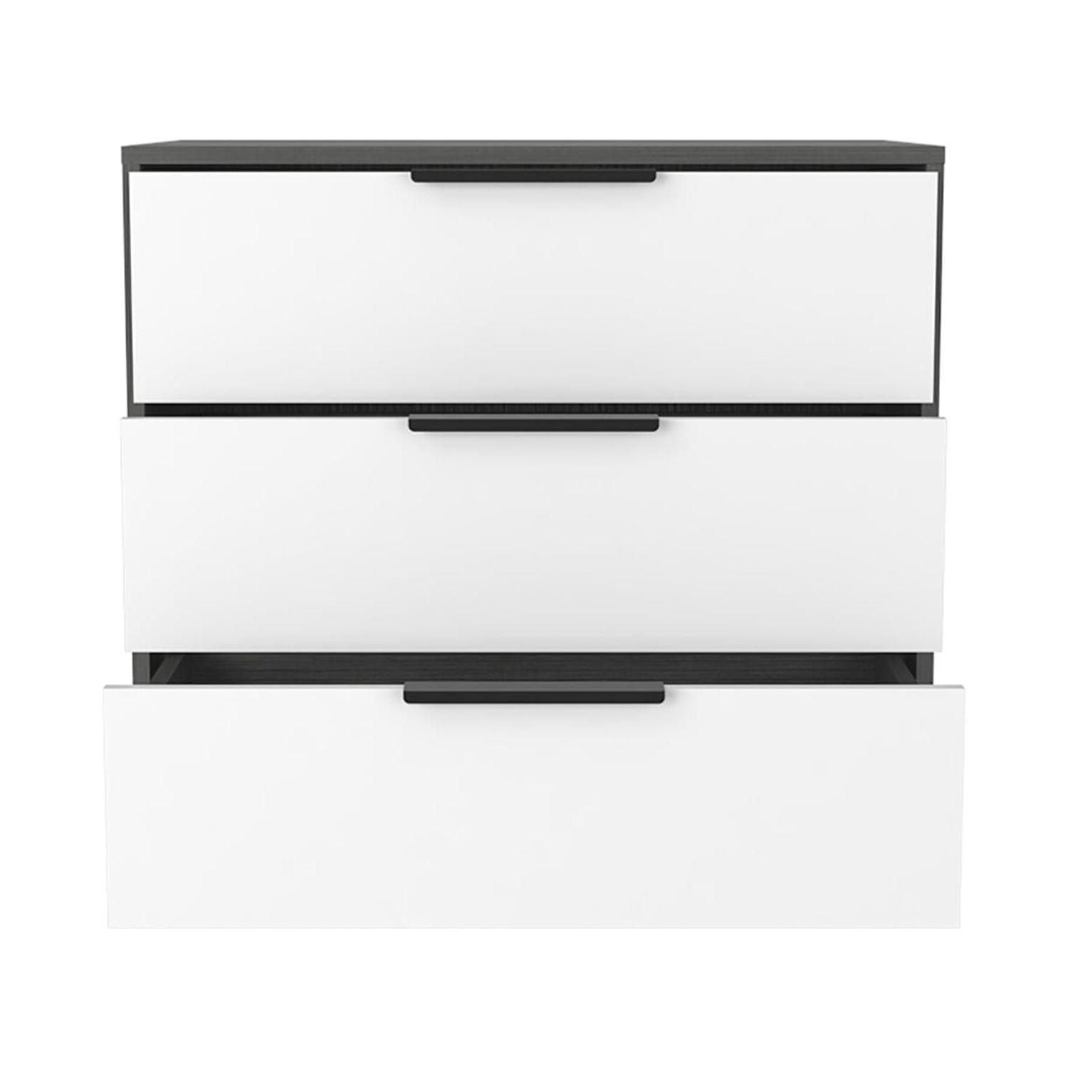Kadyn 27" 3 Drawers Dresser, Chest of Drawers for Living Room, Gray Particle Board Nightstand Kadyn 27" 3 Drawers Dresser, Chest of Drawers for Living Room, Gray Particle Board Nightstand