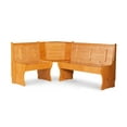 thumbnail image 5 of Linon Varden Farmhouse Corner Dining Breakfast Nook with Storage, Honey Brown, 5 of 11