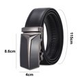 thumbnail image 3 of Cinturón casual de cuero auténtico para hombre, corte al ajuste exacto, regalo elegante, 3 of 6