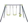 thumbnail image 2 of CIPACHO Outdoor Kids Swing Set with Two Swings and One Glider, Kids Playground for Backyard, 2 of 3