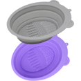 thumbnail image 5 of Cosmetics Brush Mat 2Pcs Foldable Silicone Design Ideal For Girls Effective Cleaning For Home Use Or Beauty Salon, 5 of 5