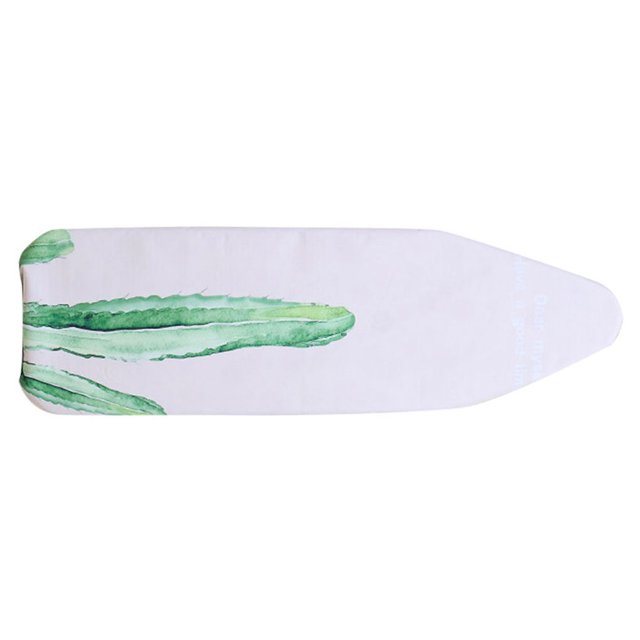 Feather Cactus Flower Pattern Iron Board Cover Drawstring Closing Ironing Boards Protector Replacement