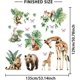 thumbnail image 3 of 3 hojas de pegatinas de pared de animales de jardín, 3 estilos, oso, jirafa, zorro, decoración, pegatinas de pared extraíbles, despegar y pegar., 3 of 8