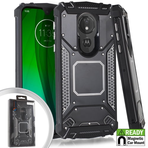 GSA Screw Metal Jacket Case for Moto Motorola G7 Power & Supra - Gray/Black