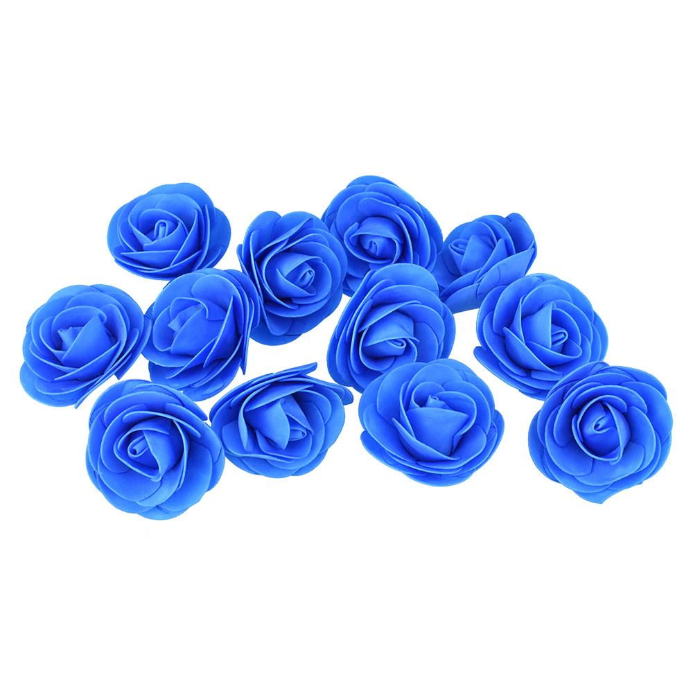 Craft Foam Roses, Turquoise, 3Inch, 12Count