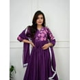 thumbnail image 2 of Aizza Trends Women's Handblock and hand Embrodiery Work Kurti Pant With Dupatta Set, 2 of 5