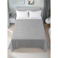 thumbnail image 4 of Grey Burlap Texture Flat Sheets Only California King Size, Soft Breathable Bed Top Sheets for Mattress, Farmhouse Vintage Gray Luxury Bedding Flat Sheets for Home Hotel Bedroom Bed Protection, 4 of 9