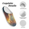 thumbnail image 5 of Haiem Starry Sky Constellation Cat Print Women's Fuzzy Memory Foam House Slipper Cozy Home Footwear Non-slip Winter Slippers-46/47, 5 of 7
