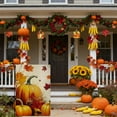 thumbnail image 4 of Oioii Happy Thanksgiving Fall Garden Flags Pumpkins Yard Flags,Small Thanksgiving Day Garden Decor for Autumn Outside Porch Lawn Holiday, 4 of 6