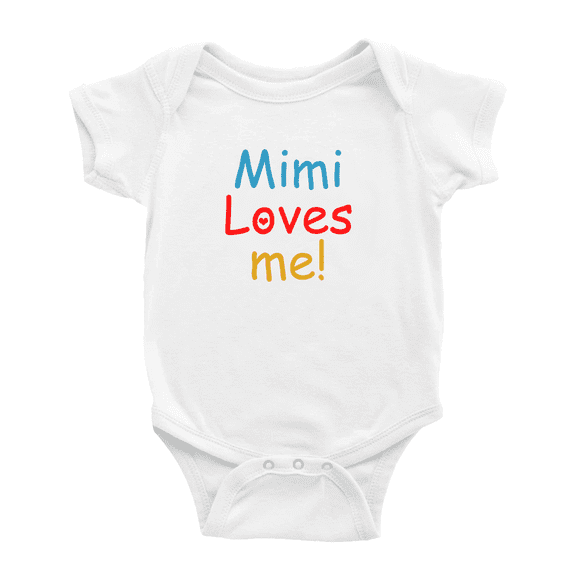 Mimi Loves Me Cute Baby Bodysuit Boy Girl Unisex