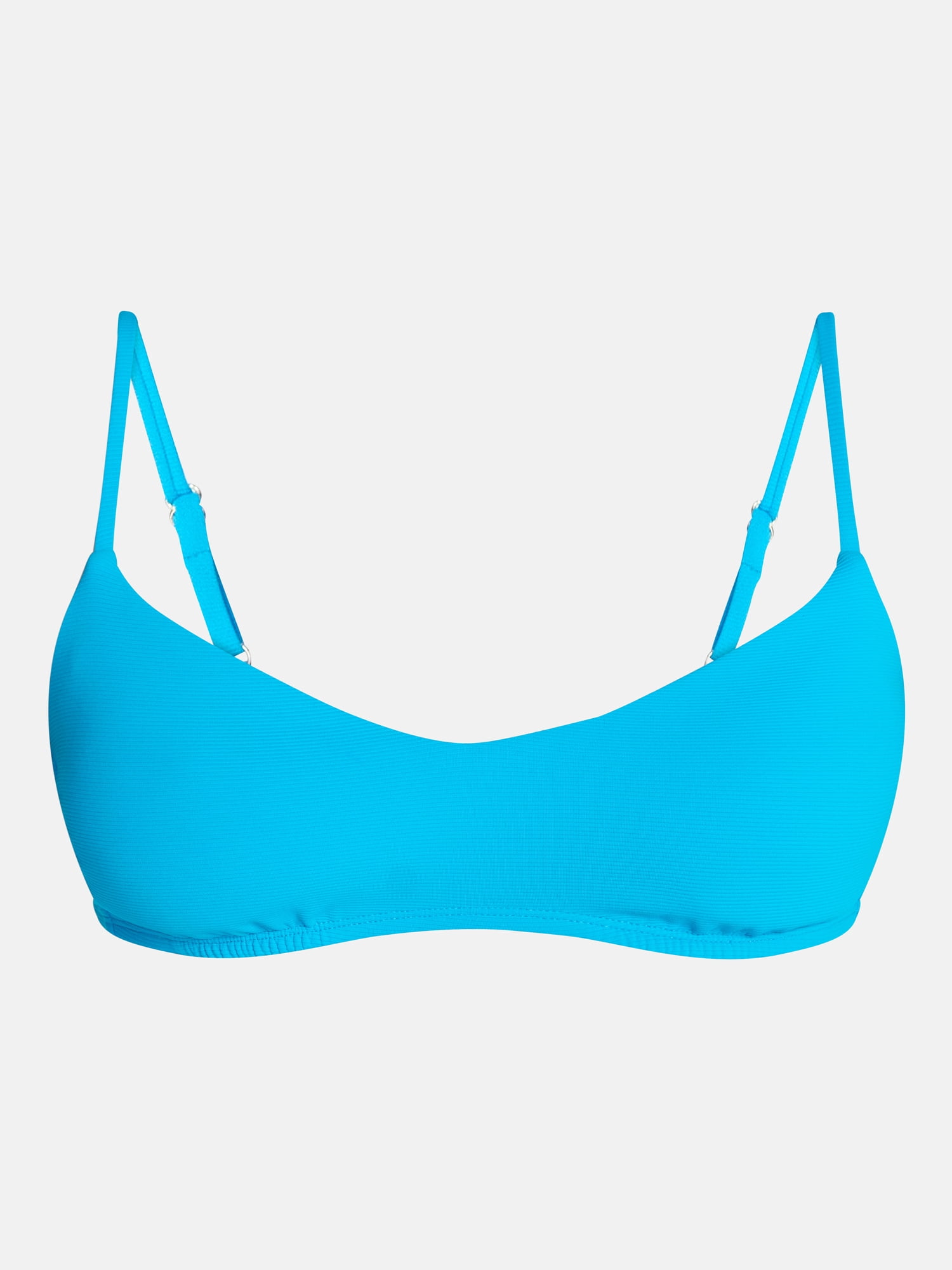 Time and Tru Women's and Women's Plus Ribbed Bralette Bikini Top, Sizes XS-3X
