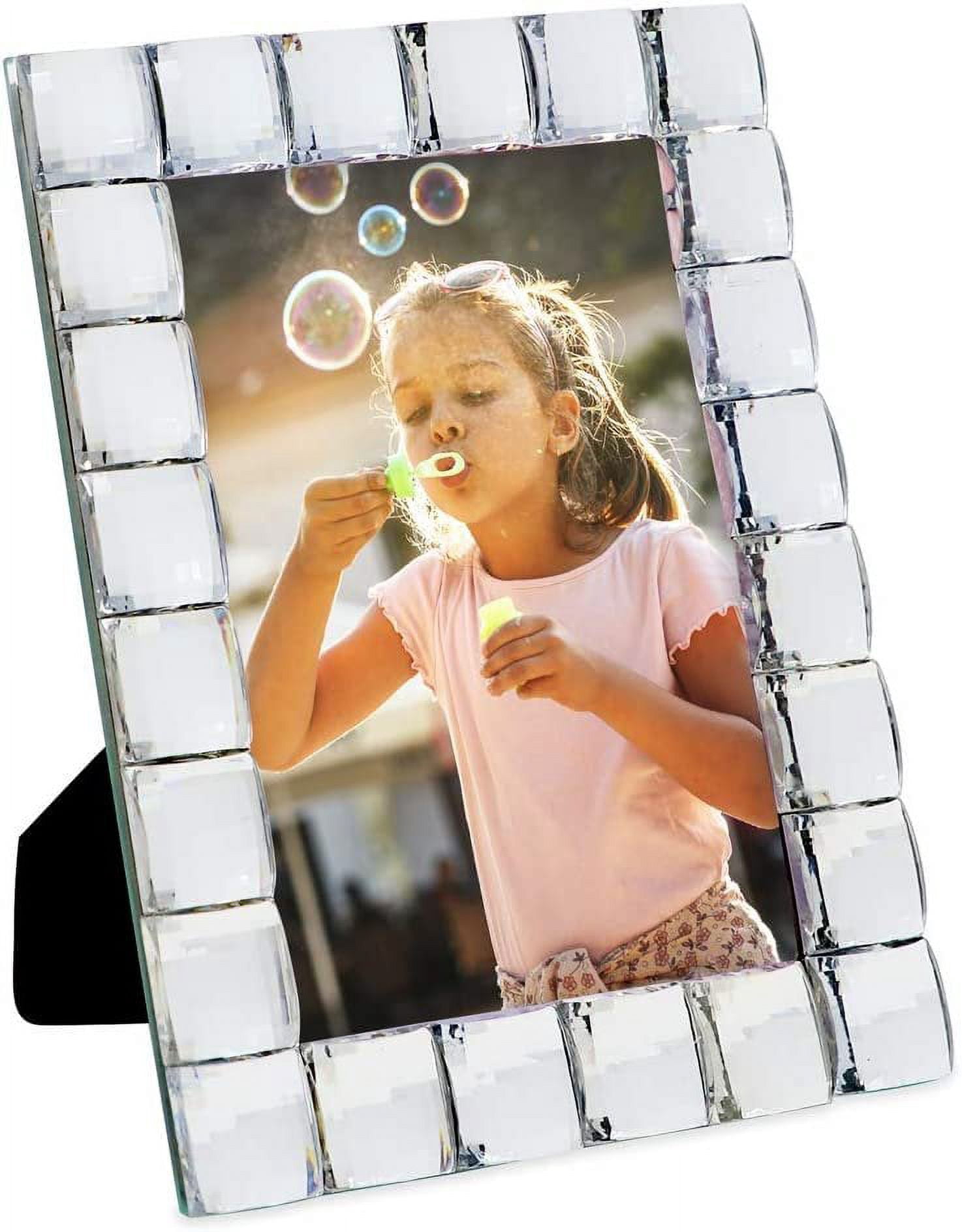 Isaac Jacobs Decorative Sparkling Jewel Picture Frame, 4x6, Clear