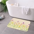 thumbnail image 3 of SPXUBZ Non Slip Flannel Polyester Floor Mat With Colorful Floral Design For Bathroom Kitchen Bedroom Decoration 31.5x19.7 inch, 3 of 5