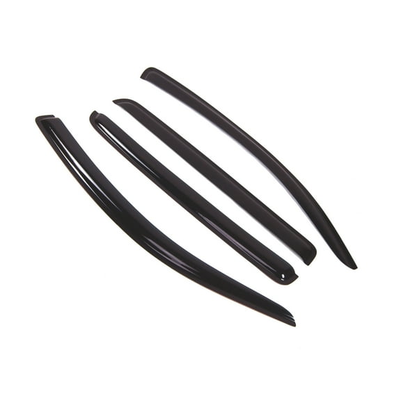 Tuningpros WD2-460 Outside Mount Window Visor Deflector Rain Guard Dark Smoke 4 Pcs Set For 2007-2016 Toyota Tundra CrewMax