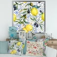 thumbnail image 3 of Designart 'Geometrical Pattern of Lemon Ornament On Blue III' Tropical Framed Art Print, 3 of 4