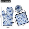 thumbnail image 6 of Pioneer Flower Floral Print Pattern Kitchen Oven Mitt and Pot Holder Sets 2 Pcs for Baking, Cooking and Grilling, Heat Resistant Up To 392 °F, 6 of 7