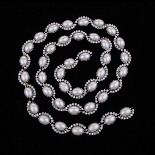 1 de cristal, de imitación, cierre de cadena, adorno de de imitación blancas, adorno de cadena, accesorios para manualidades de Hugo Los adornos de diamantes de imitación cierran la cadena