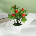 thumbnail image 3 of Artificial Fruit Tree Bonsai Plant for Home Decor - Premium Realistic Simulation, Lifelike Leaf & Fruit, Elegant Indoor Accent for Living Room, Office, Coffee Table, and Gift Use, 3 of 5