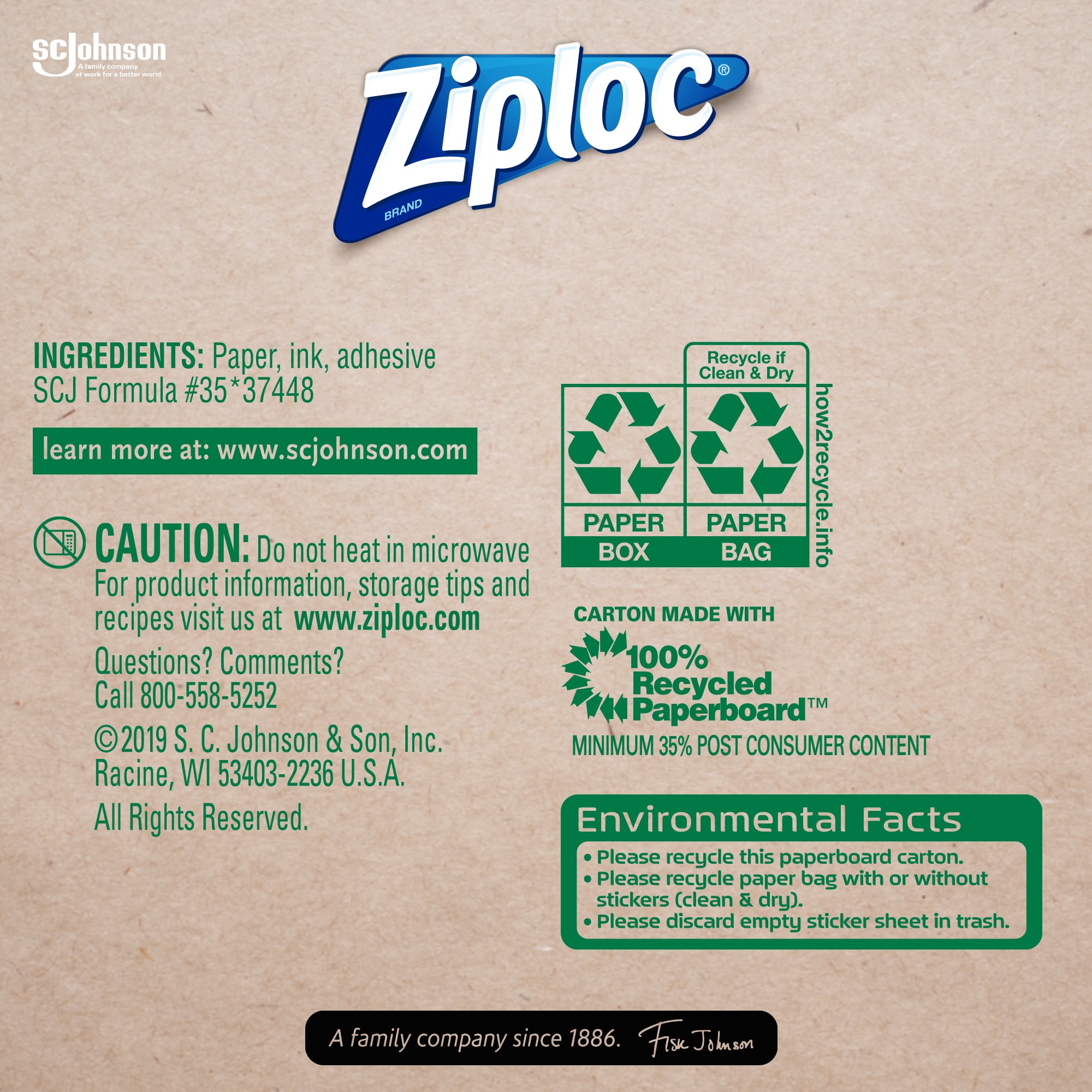 Ziploc recyclable paper bags hotsell