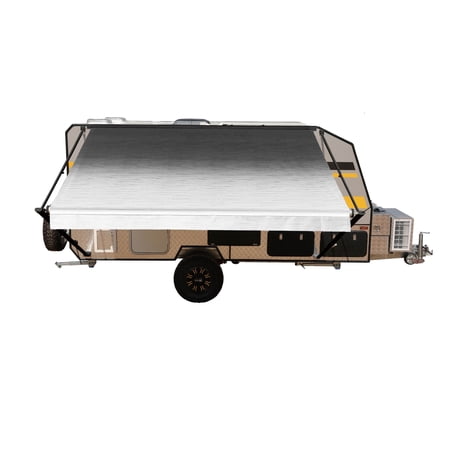 ALEKO Retractable RV Awning 20X8 ft Patio Camping Waterproof Vinyl Canopy Black