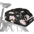 thumbnail image 2 of Mosiso Bike Rack Bag Trunk Pannier Rear Seat Bag Waterproof Cycling Bicycle Storage Luggage Saddle Shoulder Bag, Black Peony, 2 of 7