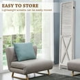 thumbnail image 5 of 67”H Wood Room Divider Screen with 4 Panels,Dual-hingers Folding Privacy Screens,Room Divider for Room Separation,White, 5 of 6
