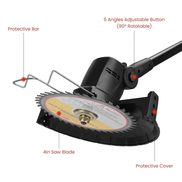 Olurrisa 3-in-1 Cordless Electric Pole Saw & Mini Chainsaw & Grass Trimmer Kit with Adjustable Length 2Pcs 21V 1500mAh Batteries 4in/6in , Safety Switch + Gloves/Goggle for Yard/Garden